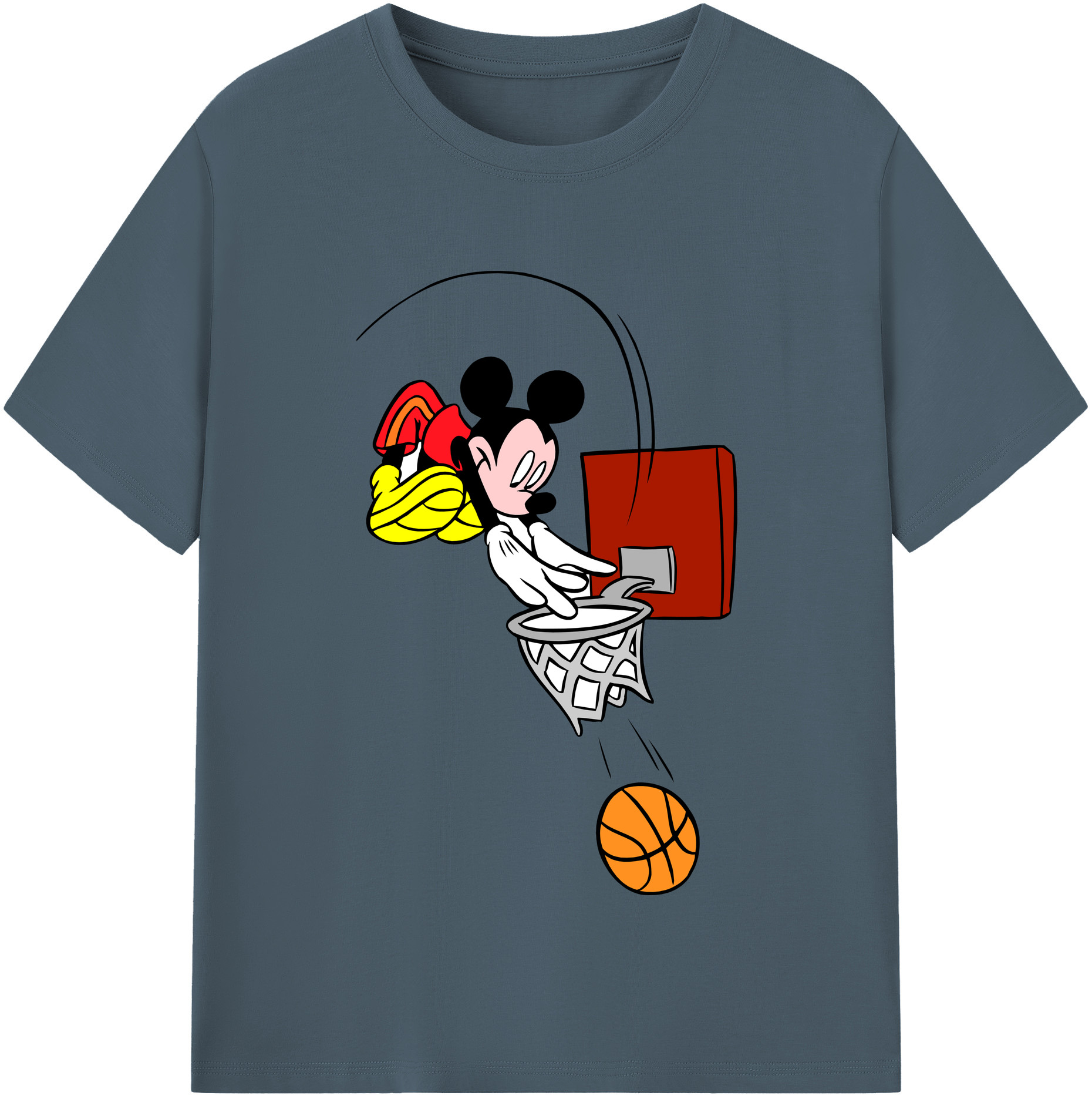 （画像用） ミッキーマウス Mickey Mouse 綿100％半袖Tシャツ（フロントプリント）